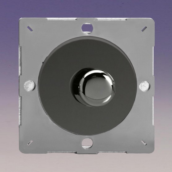 Keretbe szerelhető szimpla VPRO forgógombos  fényerőszabályzó kapcsoló iridium