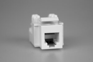 RJ12 adatátviteli  csatlakozó modul- fehér