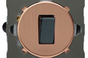 Sorolható szimpla billenő keresztkapcsoló modul - szálcsiszolt vörösréz