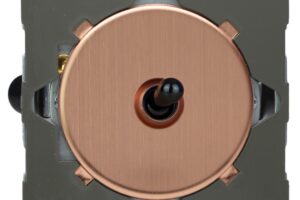 Sorolható szimpla karos keresztkapcsoló modul - szálcsiszolt vörösréz