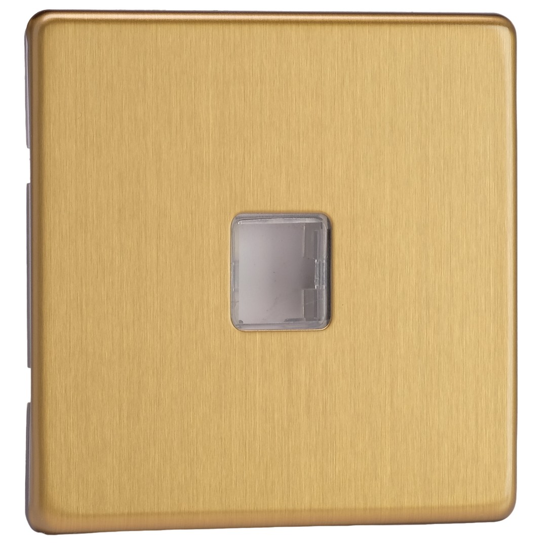 Szimpla adatátviteli aljzat keret - szálcsiszolt réz