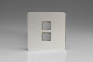 Dupla adatátviteli aljzat keret - fényes króm