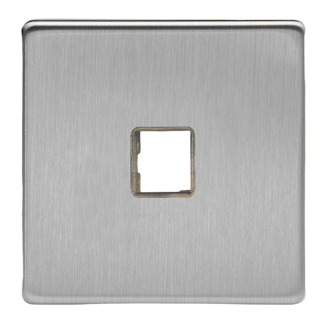 Szimpla adatátviteli aljzat keret- szálcsiszolt acél