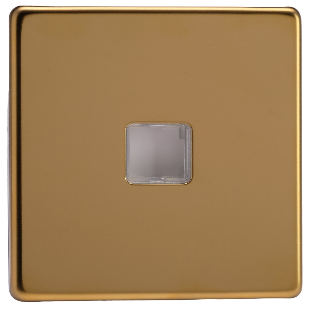 Szimpla adatátviteli aljzat keret - fényes réz