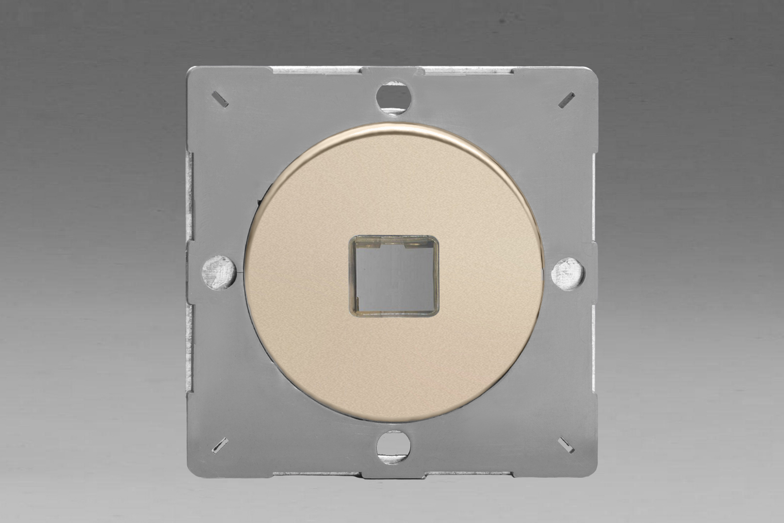 Sorolható szimpla adatátviteli aljzat keret - szatén króm