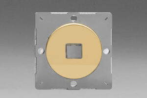 Sorolható szimpla adatátviteli aljzat keret - fényes réz