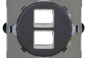 Dupla szimpla adatátviteli aljzat keret - matt fekete