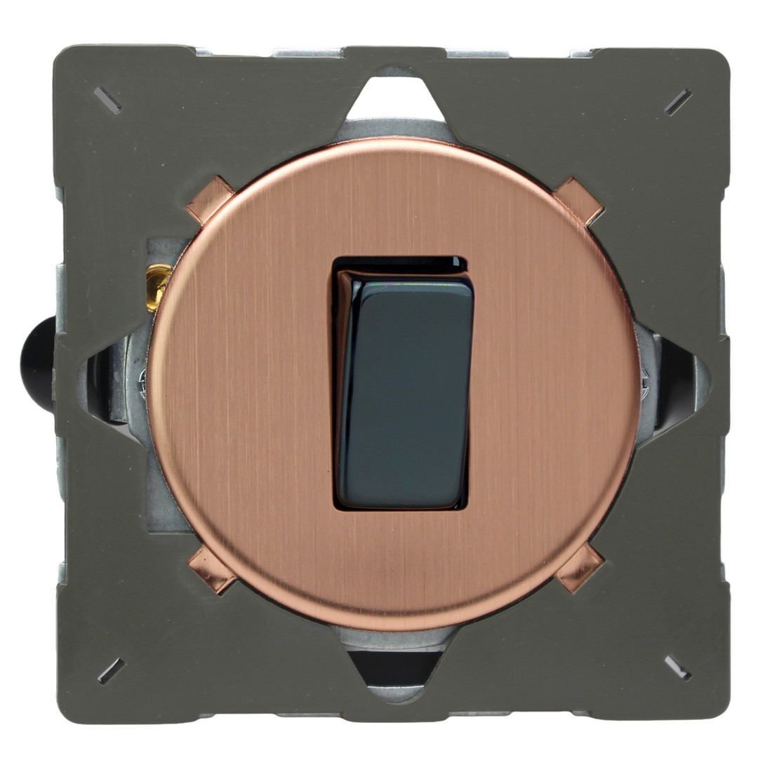 Sorolható szimpla billenő keresztkapcsoló modul - szálcsiszolt vörösréz - Image 2