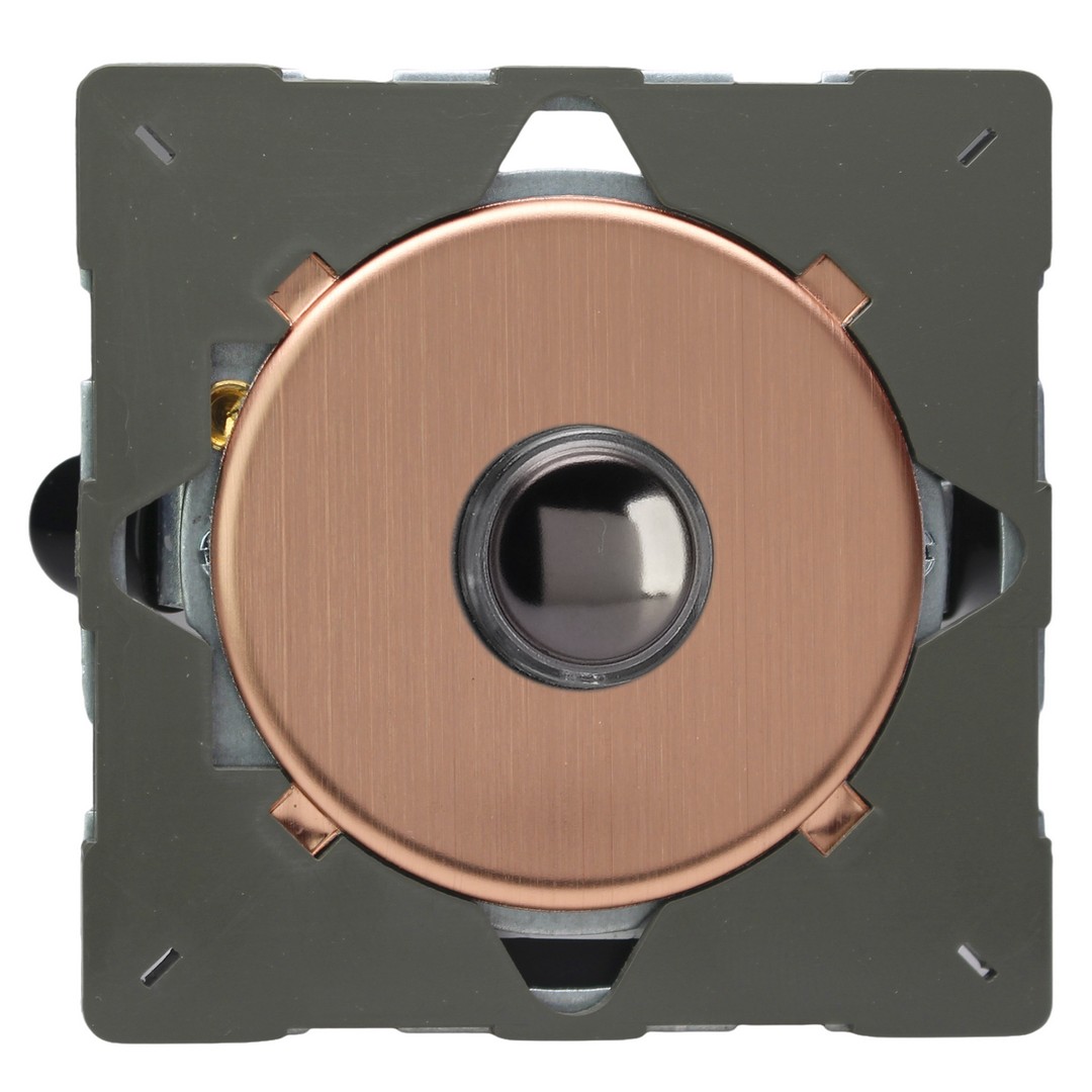 Sorolható szimpla egyutas csengő nyomógomb modul - szálcsiszolt vörösréz - Image 2