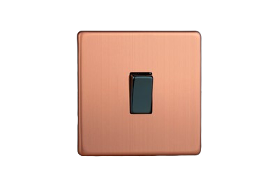 Szimpla váltó/egysarkú billenőkapcsoló - szálcsiszolt vörösréz - Image 2