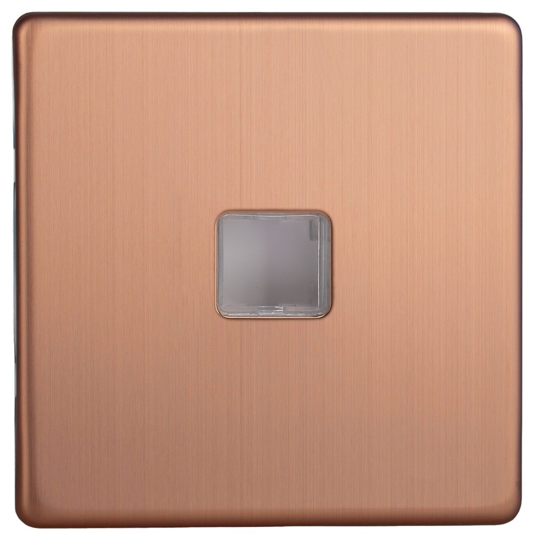 Szimpla adatátviteli aljzat keret- szálcsiszolt vörösréz - Image 2