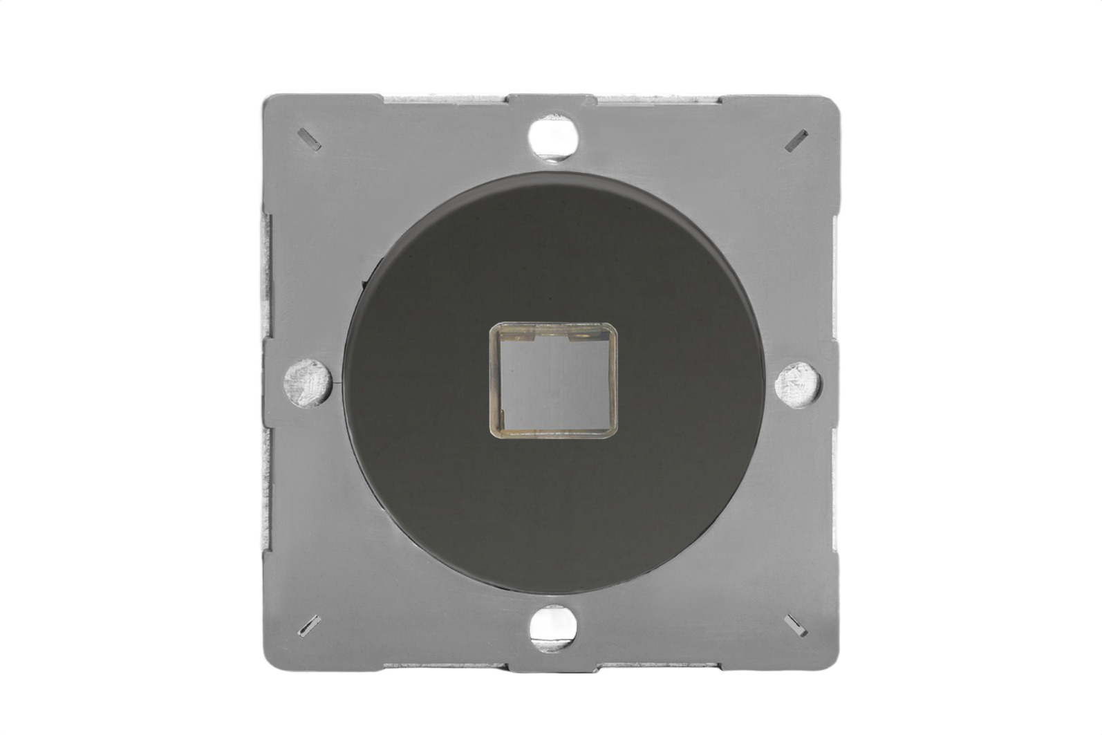 Sorolható szimpla adatátviteli aljzat keret - matt fekete - Image 2