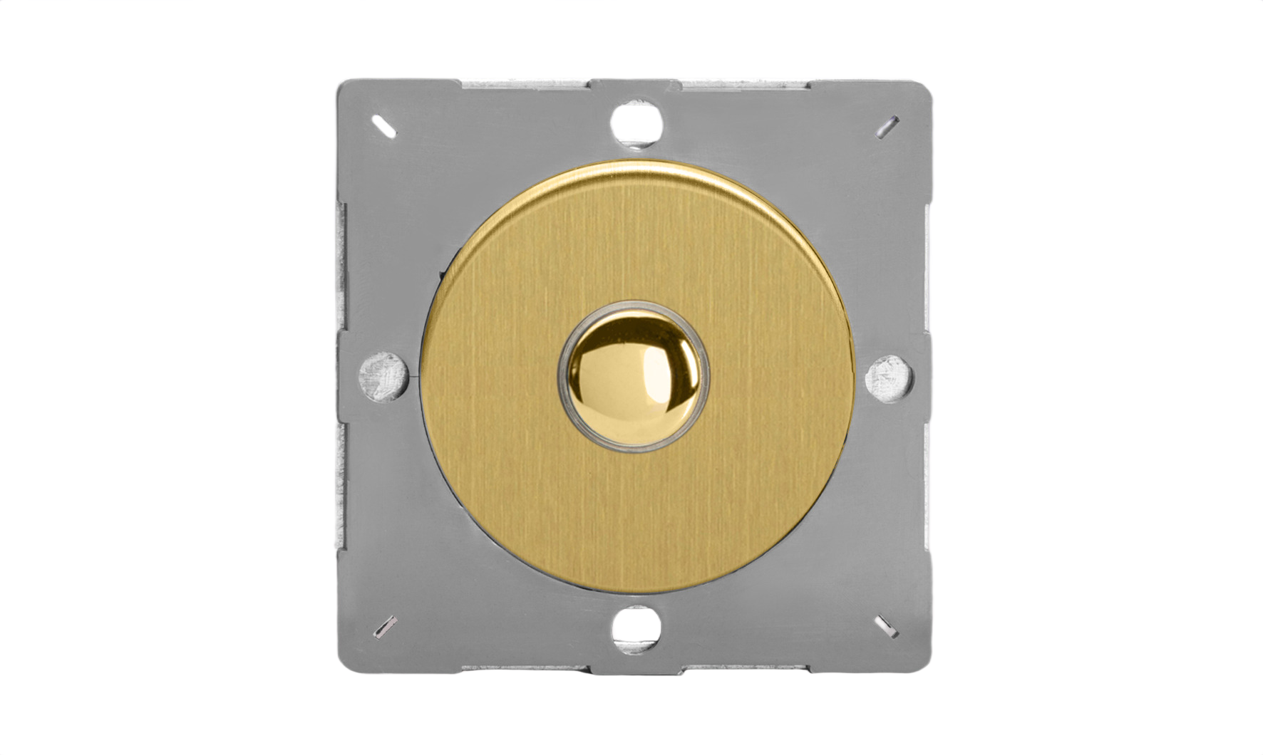 Sorolható szimpla egyutas csengő nyomógomb modul - szálcsiszolt réz - Image 2