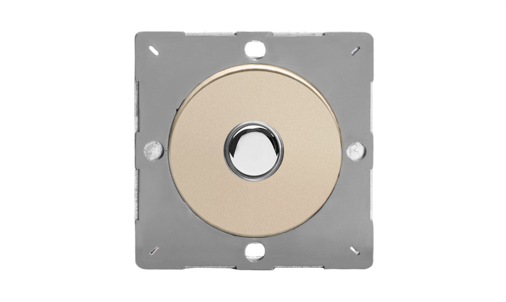 Sorolható szimpla egyutas csengő nyomógomb modul - szatén króm - Image 2