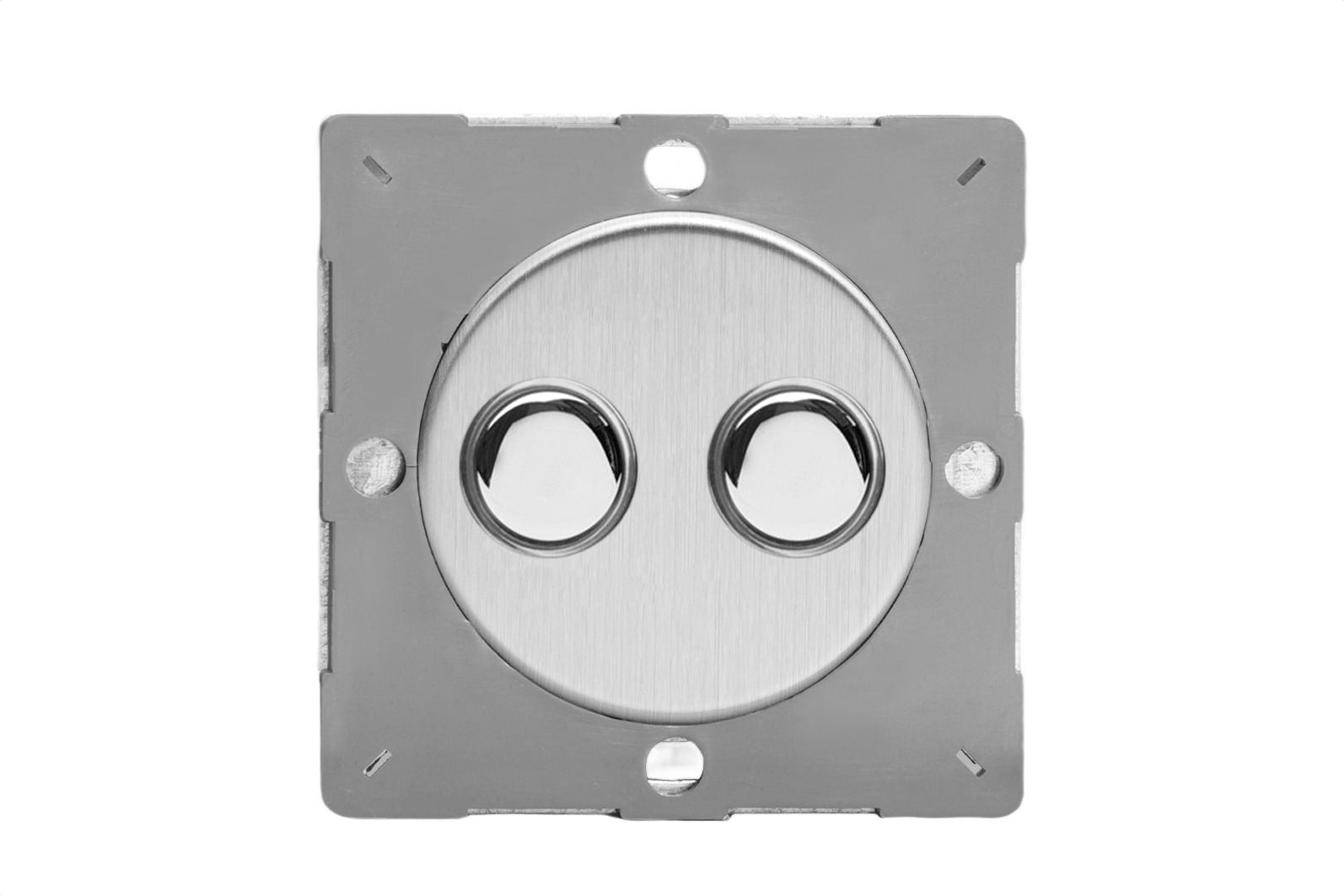 Sorolható dupla egyutas csengő nyomógomb modul - szálcsiszolt acél - Image 2