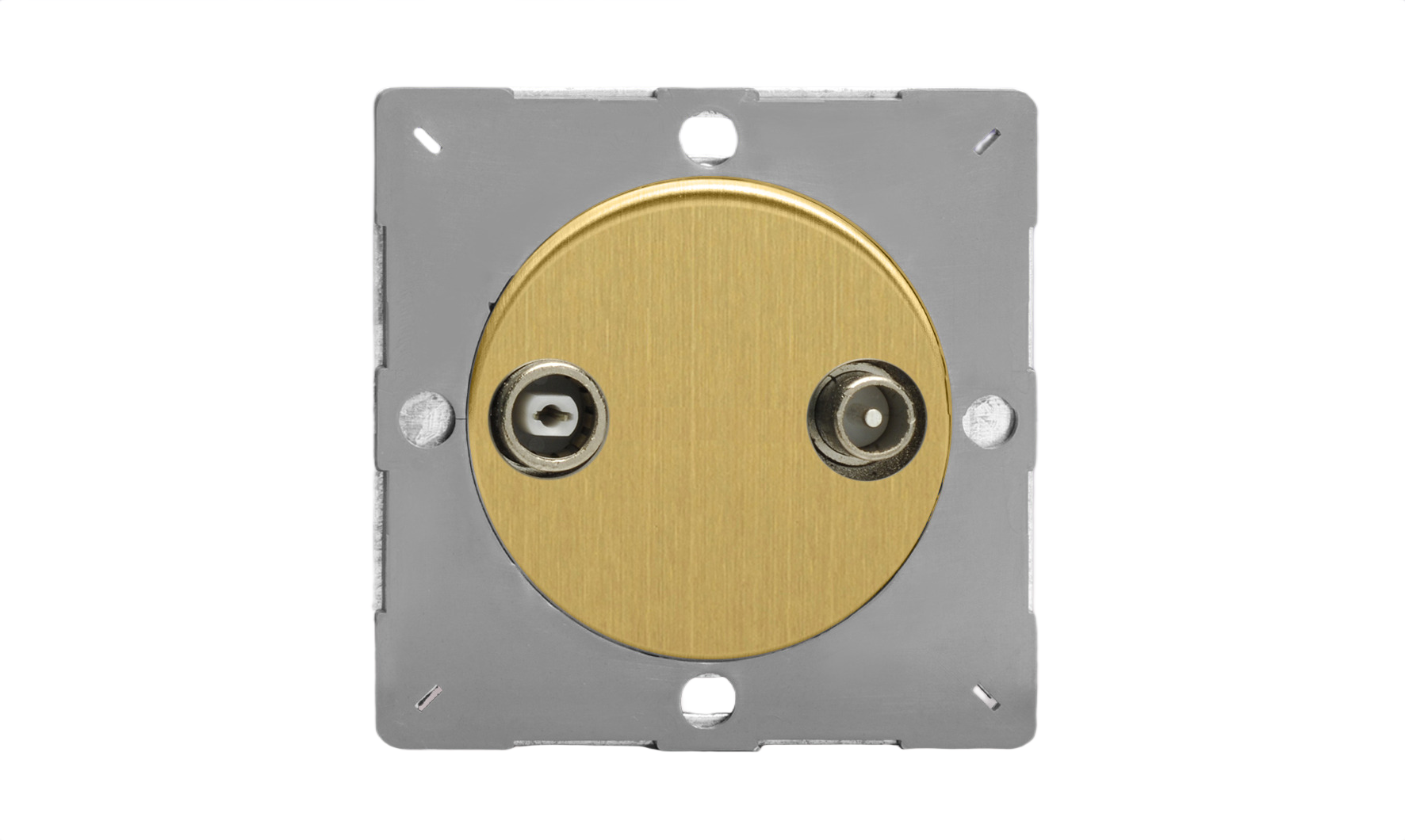 Sorolható RTV koax aljzat modul - szálcsiszolt réz - Image 2