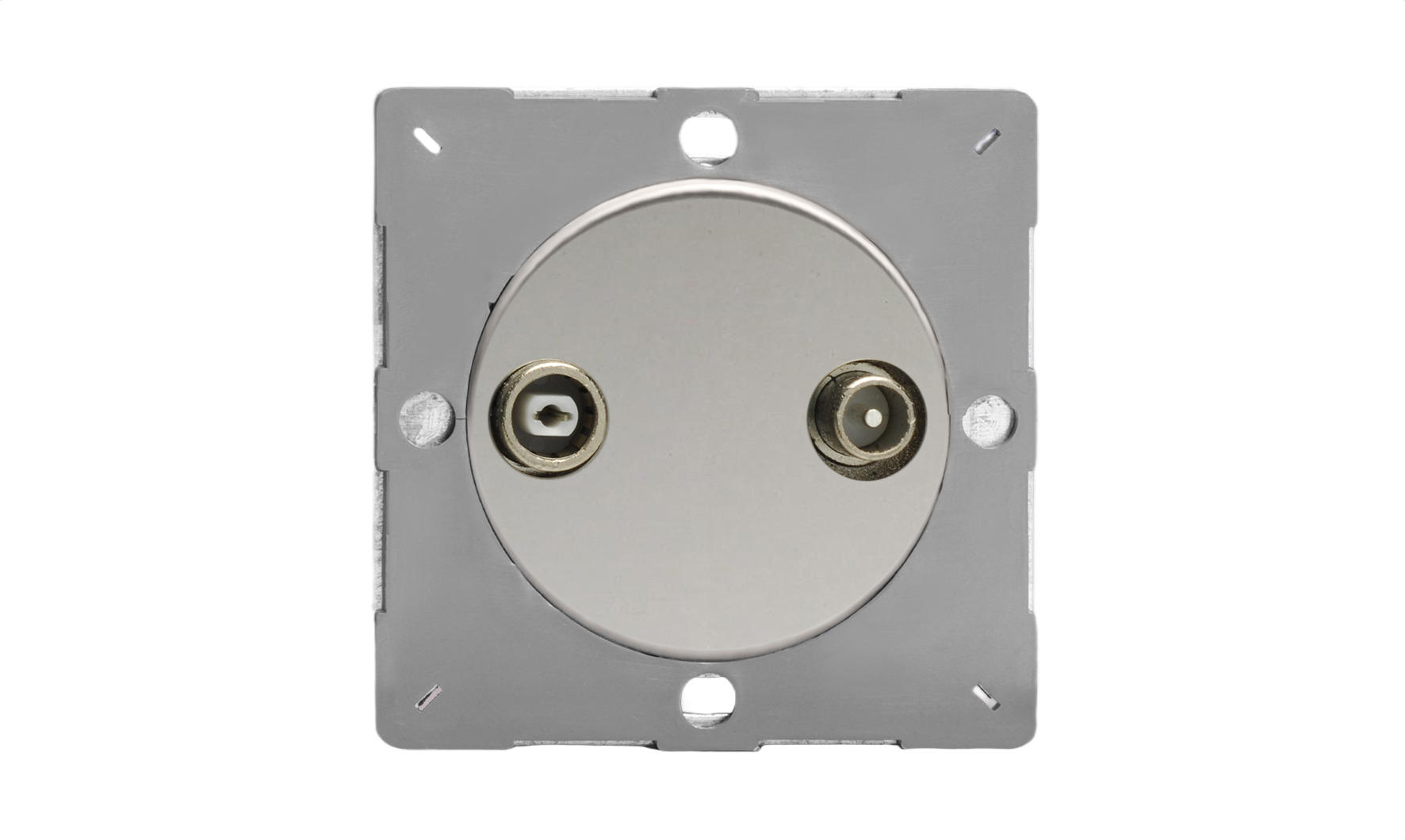 Sorolható RTV koax aljzat - fényes króm - Image 2